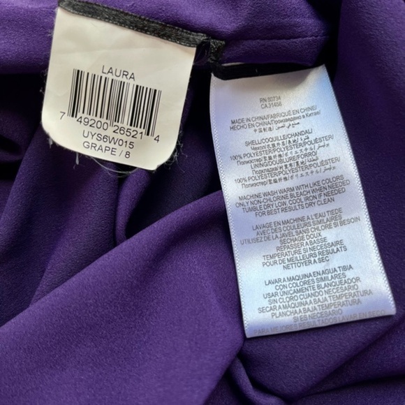 BCBGMAXAZRIA PLUM CUT OUT SHEATH DRESS | SIZE 8 - Picture 5 of 5